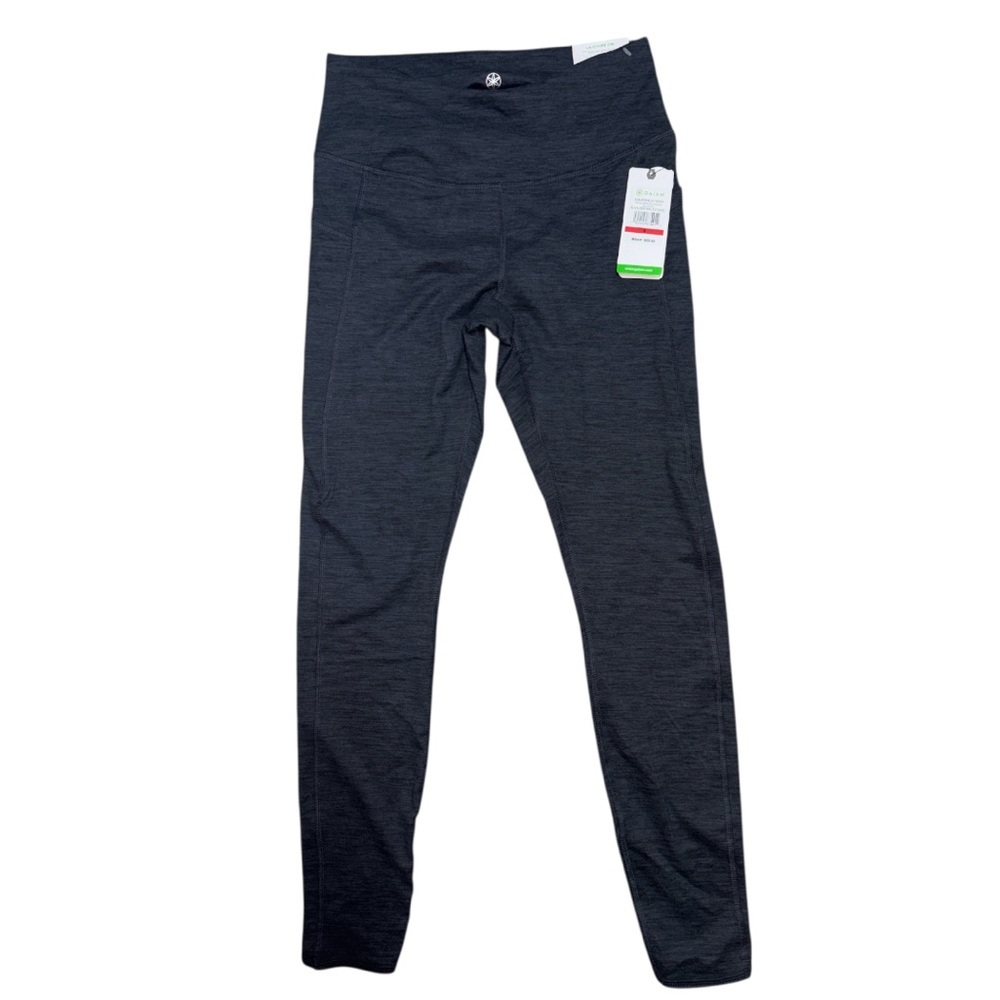 NWT Gaiam OM 7/8 High Rise Petal Marled Legging Allover In Black Heather‎ Size S